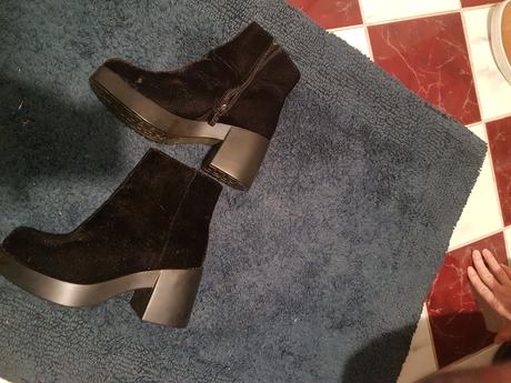 Cizmicky oteplene cierne,dvakrat pouzite, 36