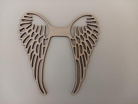 Drevené anjelské krídlo 10cm x 10cm, 