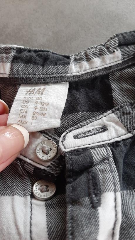Karovaná košeľa, h&m,80