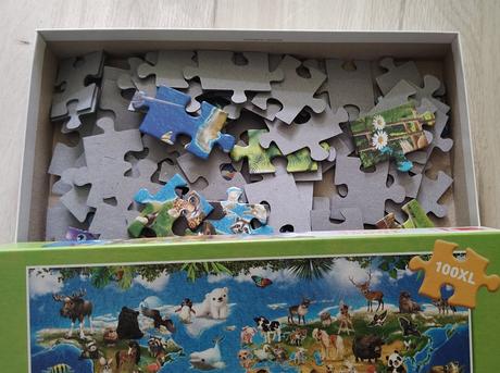 Puzzle mapa zvierat 100xl, 