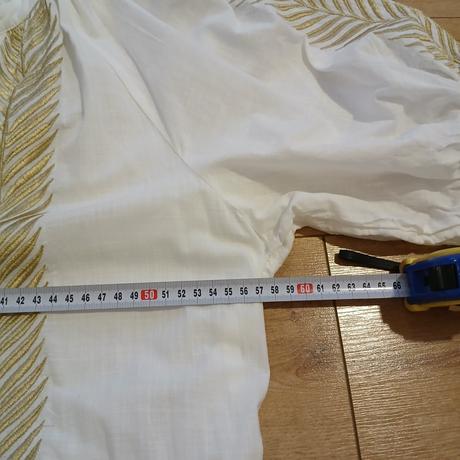 Bielo zlaté bavlnené maxi šaty, f&f,46