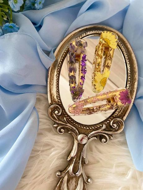 Ručne vyrobené živicové sponky do vlasov, 