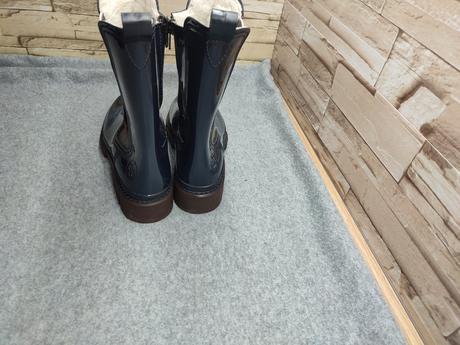 Rieker 36 - dámske tmavomodré gumáky, rieker,36