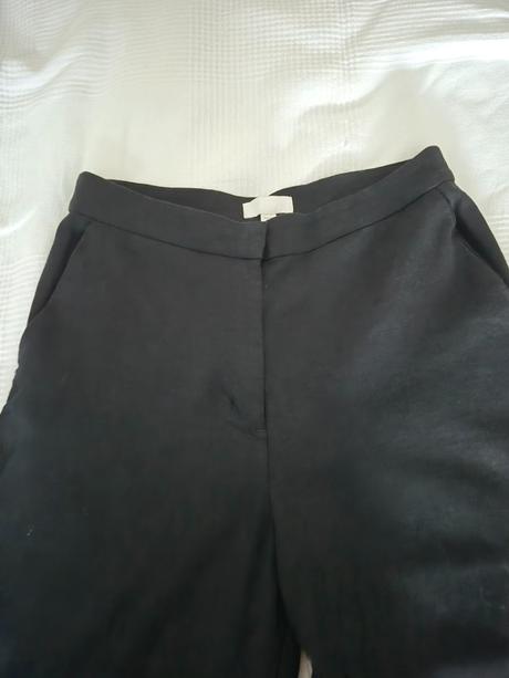 Ľanové široké nohavice, h&m,40