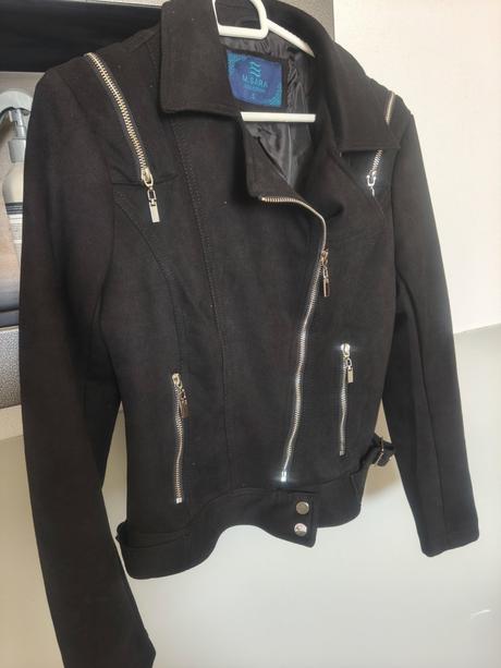 Bunda na štýl motorkárskej, s