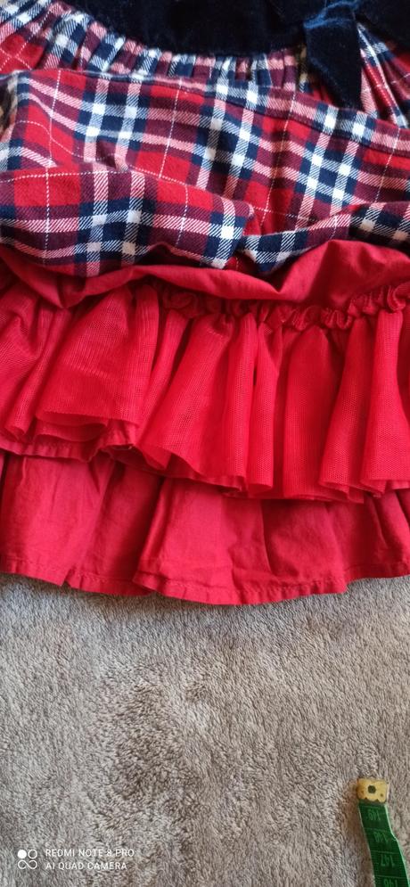 Vianočné kárované šaty 12-18/86, next,86