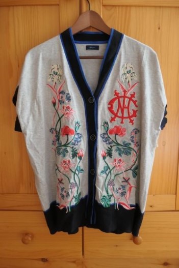 Gant vysivana luxusna oversize stylova vesta s-l, gant,m