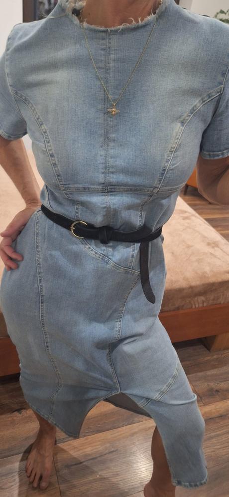 Riflové šaty zara m/l, zara,l