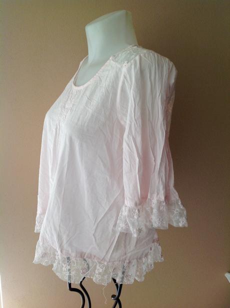 Blúzka s čipkovým volánom /41a, gina,xs