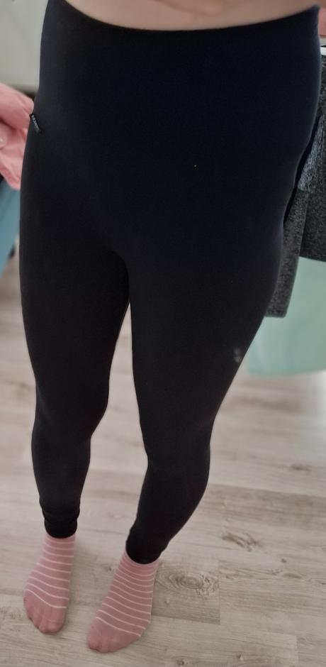 Oteplené tehotenské legíny nastavitelným pásikom,o, s