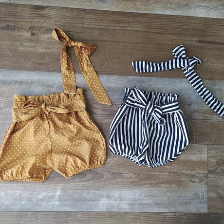 Set kraťase a čelenka mašla do vlasov, 