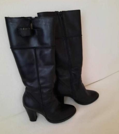 Kožené čižmy 38 velmi teplucke, 38