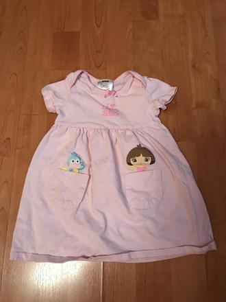 Detské bledoružové šaty dora, 86