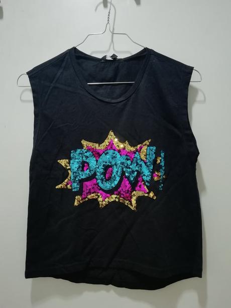 Letné tielko s flitrami crop, 158