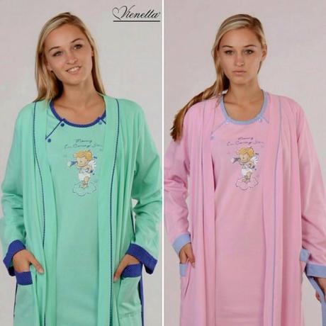 Materský set nočná košeľa so županom na kojenie, 36 - xxl