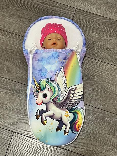 Fusak pre bábiku - jednorožec,
