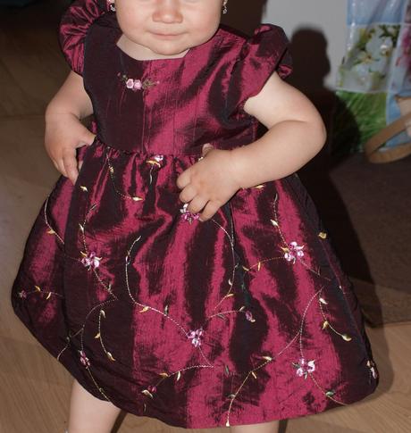 Bordové šaty na príležitosť  9-15m, 80