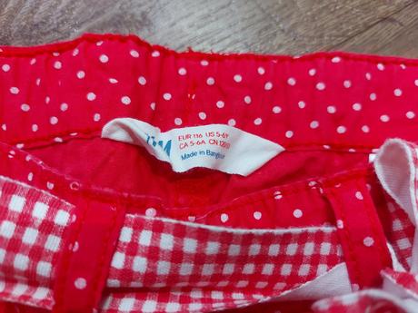 Bodkovane sortky h&m 116, h&m,116