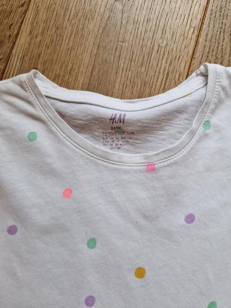 Bodkovane tricko h&m kratky rukav, h&m,134