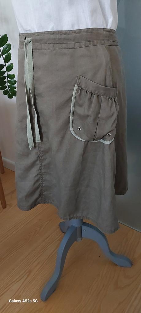 Ľanová sukňa h&m, h&m,s