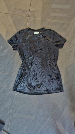 Zamatové tričko, dlhši top, xs