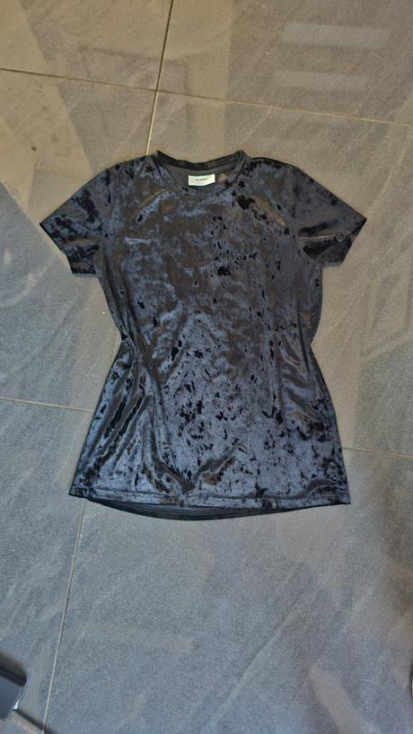 Zamatové tričko, dlhši top, xs