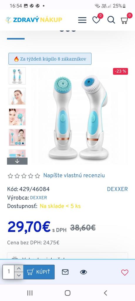 Elektrická kefa na tvár, 