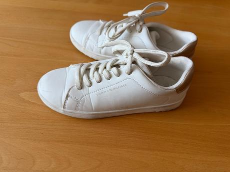 Biele elegant tenisky th, tommy hilfiger,37