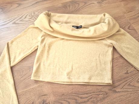 Trblietavý crop top, sinsay,s