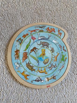 Puzzle kruh zvierata, 