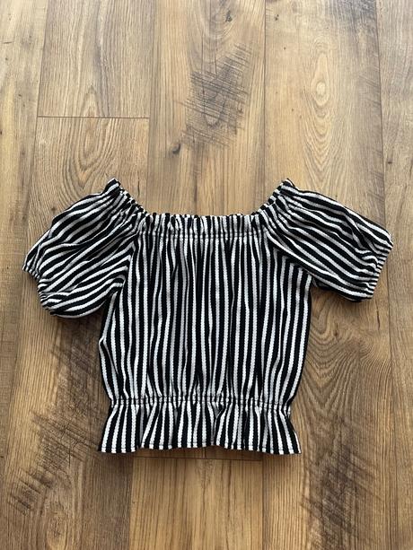 Top s odhalenými ramenami, h&m,s