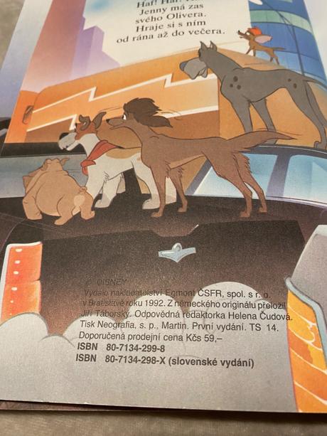 Stará retro kniha oliver & spol walt disney egmont,
