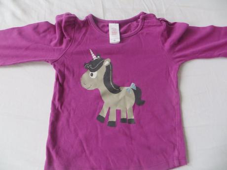 Fialové tričko s dlhým rukávom, 80