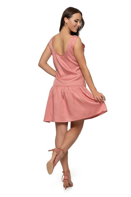 Dámske letné šaty nika čierne a pudrové, l / m / s