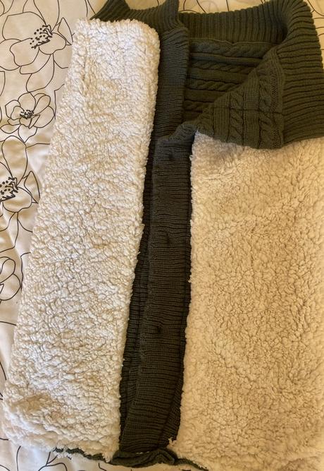 Teplý vak kožušinka - pletenina  + čiapka, 74