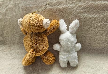 Plyšová hračka opica a zajačik, 