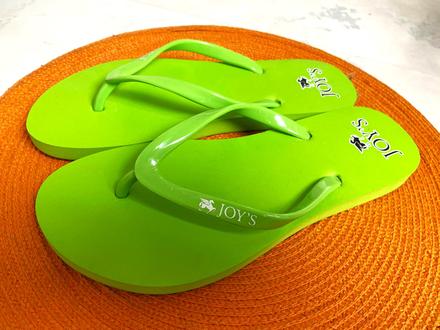 Neónkové krikľavé pestré žabky, 38