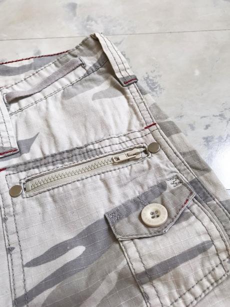 3/4 maskáčové nohavice, fishbone,xs