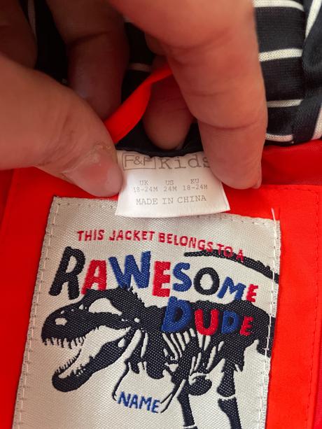 Predam tenkú vetrovku ako nová raz oblečená, f&f,92