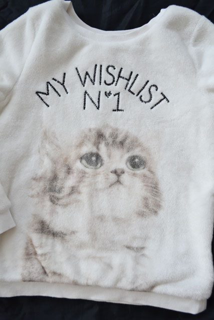 Mikina s mačičkou 122/128, h&m,128