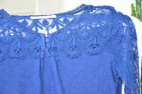 Tričko s krajkou-134/140, h&m,140