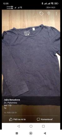 Tričko s dlhým rukávom, palomino,110