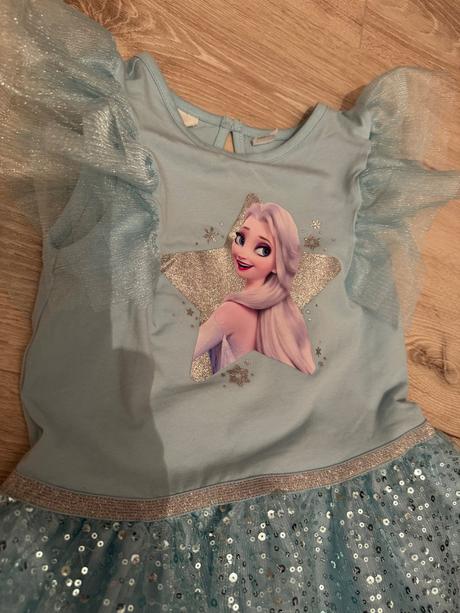 Saty elza frozen 134/140, h&m,134