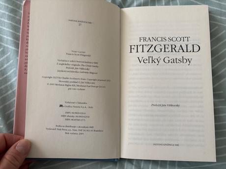 Veľký gatsby - fitzgerald,