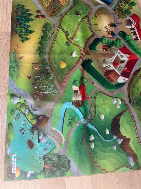 Hraco koberec obojstranny mesto&farma, 