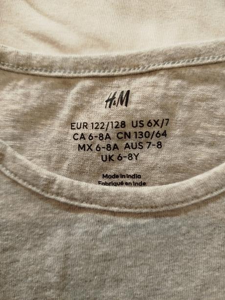 Jednofarebné tričká, h&m,122