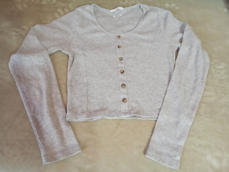 Sivý crop top, reserved,l