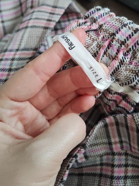 Karované nohavice, sinsay,l