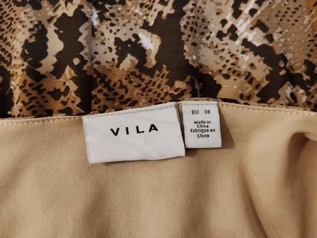 Vila luxusné hadie šaty s viazaním, 38