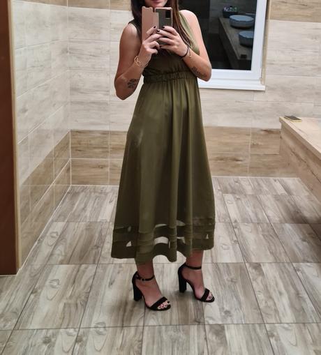 Khaki šaty, gate,38